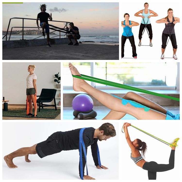 Long Crochet Resistance Band Sports Elastic Band Fitness T